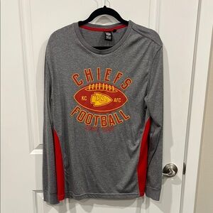 Gray and Red Chiefs Kids Long Sleeve Shirt